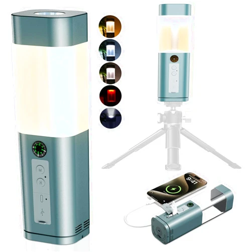 NautDuty Flashlights Emergencies Camping Essential Battery Operated Light LED Lantern for Power Outage 10000mAh Rechargeable Lamp Home Camping Gear with Aromatherapy Feature(Tripod and Phone not Include)