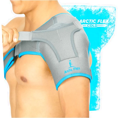 Arctic Flex Shoulder Ice Pack Brace - Cold Reusable Cool Gel Wrap, Hot Therapy - Immobilizer Compression Stability Support for Tendonitis, Dislocated Joint, Left and Right Rotator Cuff Arm Pain Relief