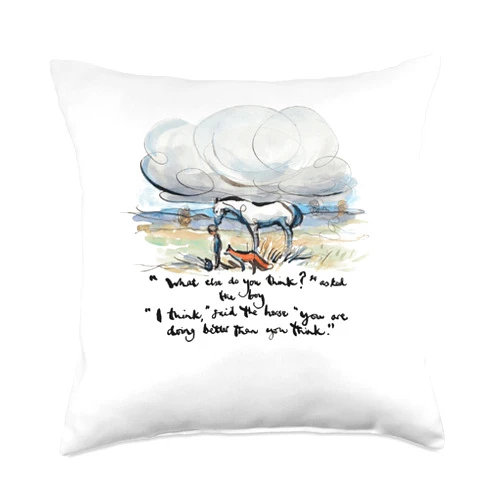 Boy, Mole, Fox, Horse Official Boy, Mole, Fox, Horse What else do you think Quote Throw Pillow