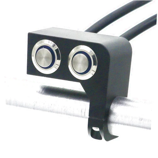 LMoDri 12V 10A Motorcycle Switch 22mm Motorcycle Handlebar Switches Manual and Self-Return Button LED Light Lamp Control Switch Motorcycle Universal Moped Scooter ATV UTV Go Kart (Green)