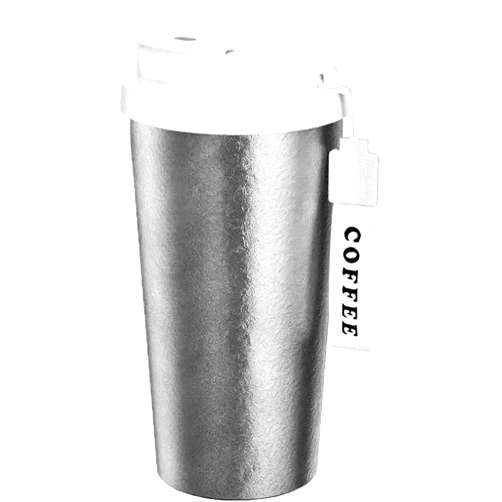 UTitanium Titanium Coffee Cup Double Wall Ultralight Ti Travel Mug Vacuum Insulated Hot or Cold with Leakproof Lid Wide Mouth for Backpacking, Commute, Camping, Cafe, Gym, Home Office Water Tea Bottle