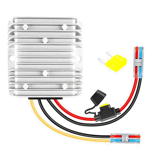 HOMELYLIFE 20A 240W DC 24V 36V 48V to 12V Voltage Converter with Fuse Step Down Regulator Buck Reducer Power Converter Waterproof Transformer for Golf Cart