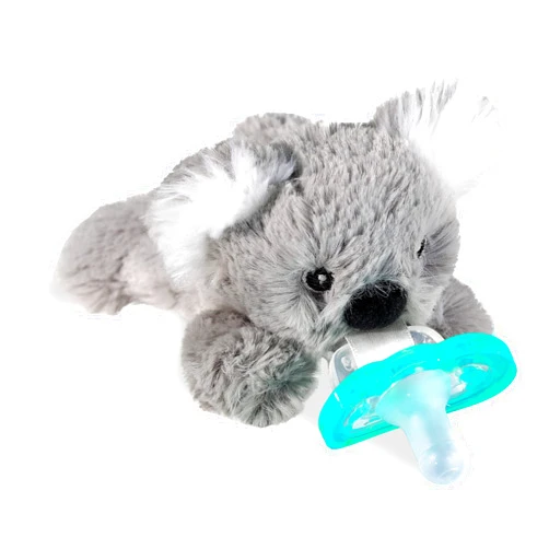 RaZbaby RaZbuddy JollyPop Pacifier Holder w/Removable Baby Pacifier - 0m+ - BPA Free - (Koala)