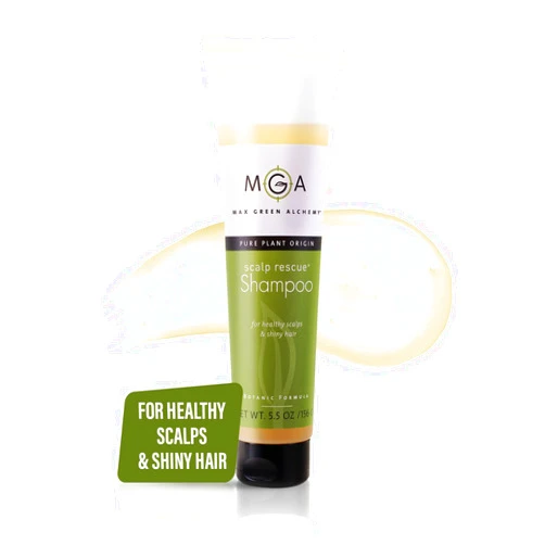 Max Green Alchemy Scalp Rescue Shampoo | No Parabens, Sulfates, PEGs or Quats. Natural Herbal Scent For All Hair Types. With Lemon Tea Tree For Healthy & Lustrous Hair. (5.5 Oz (Pack of 1))