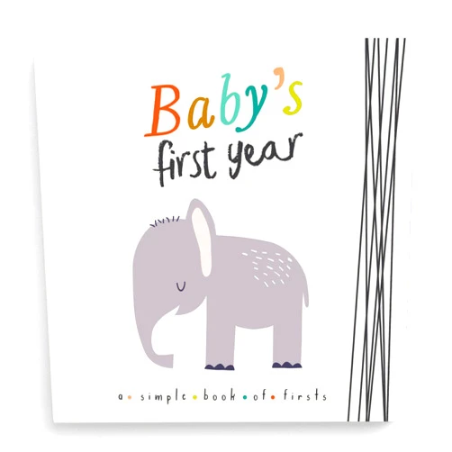 Lucy Darling Baby Memory Book, Themed Baby First Year Book, First 5 Years Journal & Photo Album for Baby Boy/Girl, Keepsake Books, Gender Neutral Memories & Milestone Book, Mom Gift - Little Animal