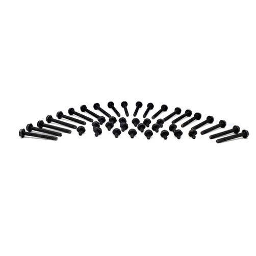 MICRO CONNECTORS Inc. Radiator Screw Set, 6-32 UNC, Mixed 5mm x 20 & 30mm x 20, Black, 40-Pack (SCW-WC632)