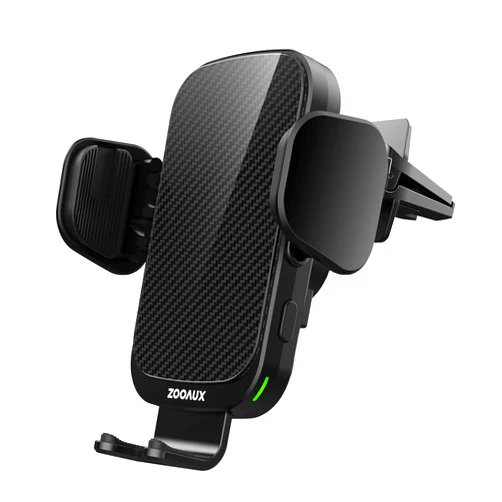 ZOOAUX Wireless Car Charger Vent Mount, 15W Fast Charging Auto-Clamping Car Mount, Air Vent Car Phone Holder for iPhone 15/15 Pro/14/13 Pro/XS/XR/X/8,Samsung S24/S23/22/S21/S10 (Black)