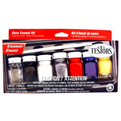 Testors Enamel Paint Set, 9115X, Gloss