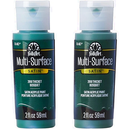 FolkArt Multi-Surface Paint in Assorted Colors (2 oz), 2918, Thicket (Pack of 2)