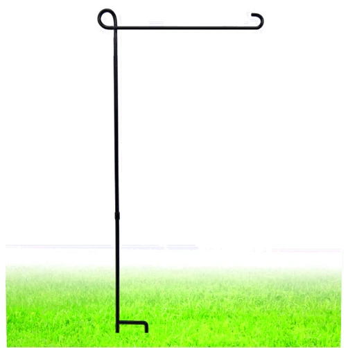 ESTTOP Garden Flag Stand, Thickened Pole Sturdy Straight Premium Metal Yard Flag Holder Weather-Proof Flagpole Seasonal Garden Flag, Christmas Garden Flag, Outdoor Decor Decoration