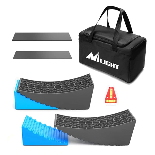 Nilight RV Leveler - 2 Pack Camper Leveling Blocks Ramp Support Dual Axles, Up to 35,000lbs, Fast RV Accessories Leveling System for Travel Trailer, Motorhome