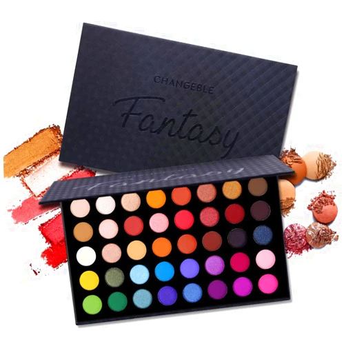 Ruoxi CHANGEABLE Fantasy Eyeshadow Makeup Palette Set Professional 40 Colors Matte Shimmer Eye Shadow Pallet Natural Nude Pigmented Blendable Cosmetics
