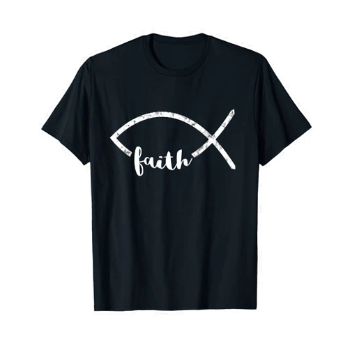 Christianity Jesus Christ Ichthy Fish Church Gifts Jesus Fish Ichthy Emblem Christian Faith Symbol Ichthus T-Shirt