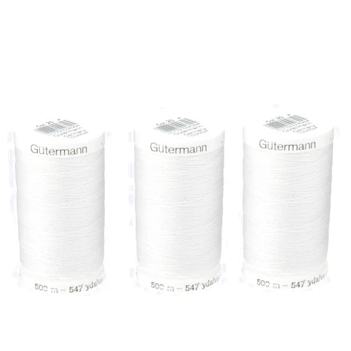 Gütermann Sew-All, All PurposeThread 547 Yards-Black GUTERMANN Thread 3 pack (White)