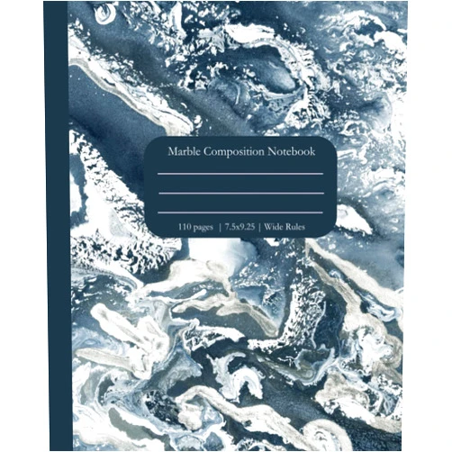 Sarita Hembrom Marbleous Collage Notebook: Blue Marble Ruled Composition Notebook for Creative Note Taking (Design #5): Creative Note Taking, Collage Making, ... College Wide Ruled)(100+ wide ruled pages)