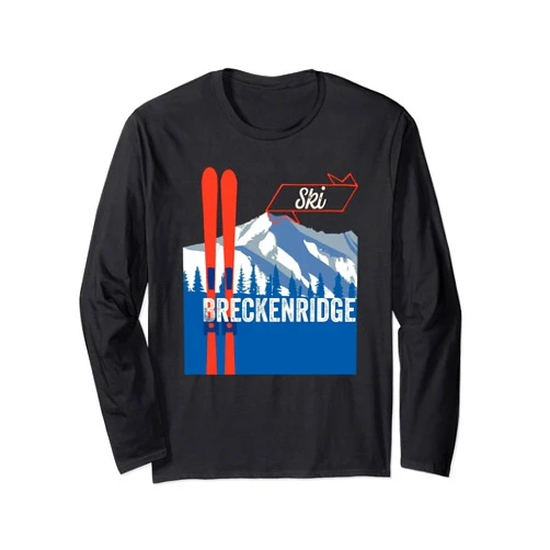 Breckenridge Ski Clothing & Accessories Breckenridge Ski Gear - Breckenridge Mountain Skiing Long Sleeve T-Shirt