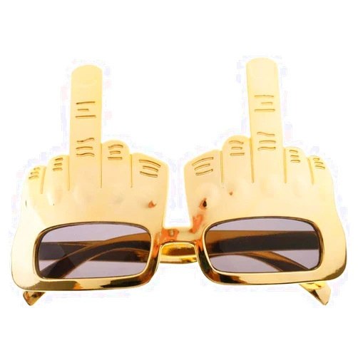 Htppzjr Tricky Middle Finger Sunglasses, Creative Middle Finger Flip Off Hand Shape Finger Silly Funny Party Novelty Sunglasses Novelty Party Eye Glasses Glam