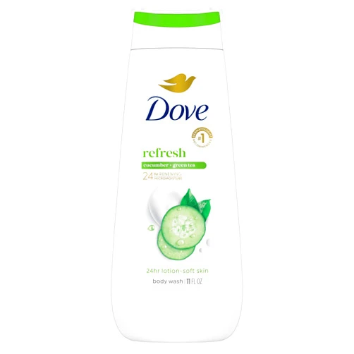 Dove Body Wash 12 Ounce Go Fresh Cucumber & Green Tea (354ml) (3 Pack)