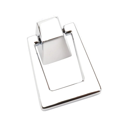 Amerock | Cabinet Pendant | Polished Chrome | 1-13/16 inch (46 mm) Length | Blackrock | 1 Pack | Drawer Knob | Cabinet Hardware