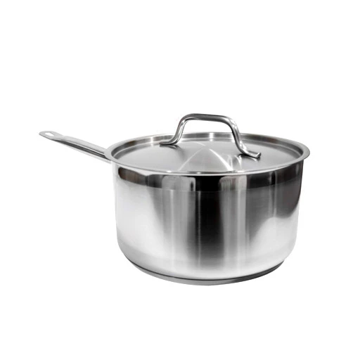 Update International 3 1/2 Qt Induction Ready Stainless Steel Sauce Pan w/Cover, Silver (SSP-3)