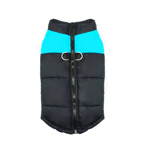 Didog Cold Weather Dog Warm Vest Jacket Coat,Pet Winter Clothes for Small Medium Large Dogs(Chest 16 Inch; Back Length 12 Inch, Blue)