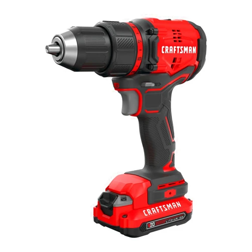 CRAFTSMAN V20 Cordless Drill/Driver Kit, 1/2 inch, Battery and Charger Included (CMCD710C1)