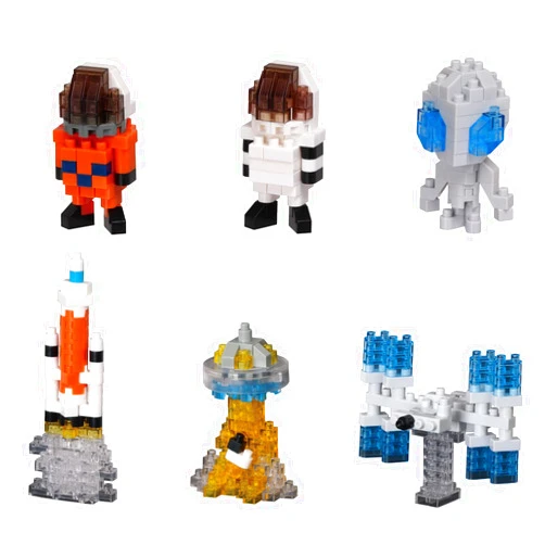 Kawada NBMC_58S Nanoblock Mini Nano Space Collection (Box) 1 Box = 6 Pieces, Total of 6 Types