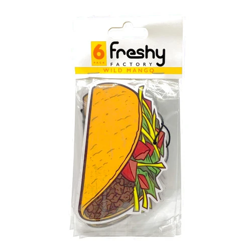 Freshy Factory Taco Car Air Freshener by Freshy Factory - Mango Scent (6 Pack)