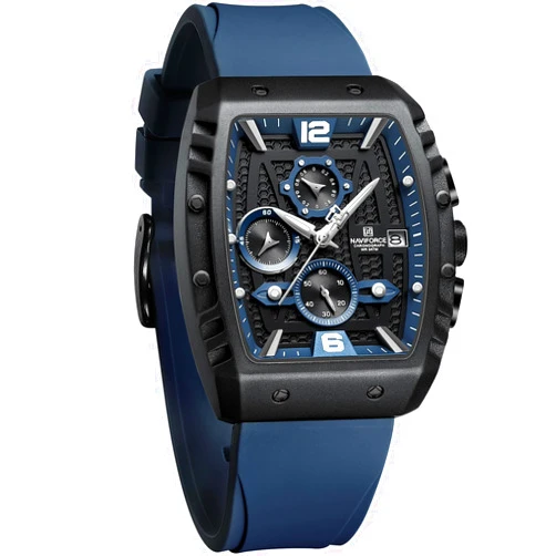 NAVIFORCE Men Quartz Watch Auto Date Week Business Dress Analog Wrist Watches