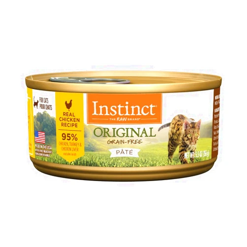 Instinct Original Grain Free Real Chicken Recipe Natural Wet Canned Cat Food, 5.5 Ounce (Pack of 12)