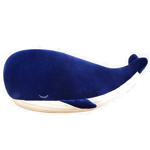 MUPI Whale Stuffed Animals Plush Pillow 4 Size Cute Soft Cotton Plushies Pillows Kawaii Blue Whale Toy Gifts for Kids Boys Girls Adults (Blue, 10 Inch)