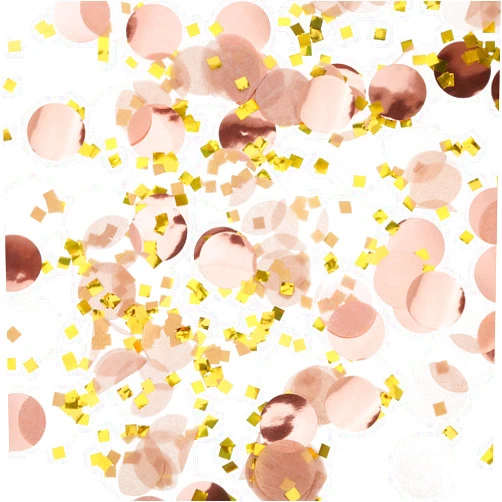 TecUnite Round Tissue Paper Table Confetti Dots for Wedding Birthday Party Decoration, 1.76 oz (Rose Gold Confetti, 2.5 cm)