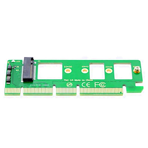 JacobsParts M.2 to PCIe NVMe SSD Adapter Card 2242 2260 2280 M2 Drive to Desktop PCI Express x4 x8 x16 Slot, Minimalist Design