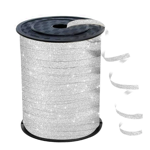 YOYOWY 500 Yard Silver Curling Ribbon for Gift Wrapping, Balloon String Ribbons for Crafts and Flower Bouquet, Christmas Gift Wrap Ribbon (Silver)
