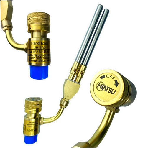 Hiatsu Double Flame Jet Turbo Torch Head High Output JH-1D2 Exclusive Heavy Duty Fuel Propane MAPP MAP Brazing Soldering Flamethrower