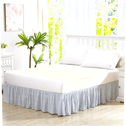 Laura Ashley Home - Cotton Ruffled Bedskirt, Lightweight Home Decor with Classic Style (Blue, Twin)