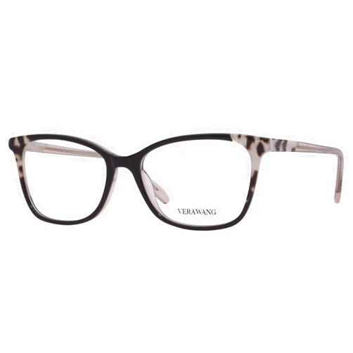 Vera Wang V576 BK Eyeglasses Women's Black Full Rim Square Optical Frame 53mm