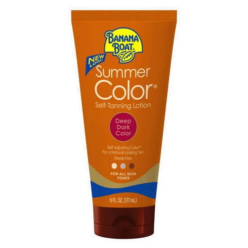 Banana Boat, Summer Color Self-Tanning Lotion, Deep Dark Color for All Skin Tones, 6 oz