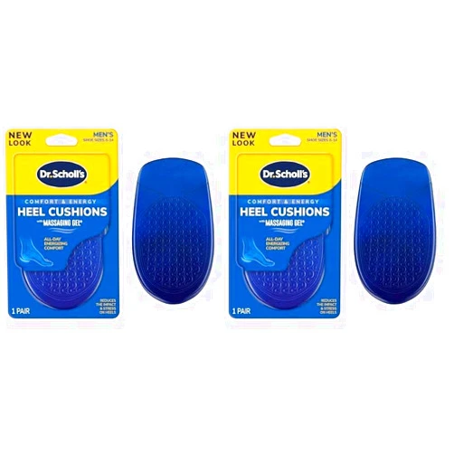 Dr. Scholl's Heel Cushions with Massaging Gel Advanced // All-Day Shock Absorption and Cushioning to Relieve Heel Discomfort