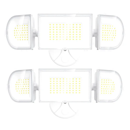 iMaihom 100W Flood Lights Outdoor, 9000LM Switch Controlled LED Flood Light with 3 Adjustable Heads, IP65 Waterproof Security Lights, 6500K Daylight White Exterior Floodlight for Yard Garage (2 Pack)