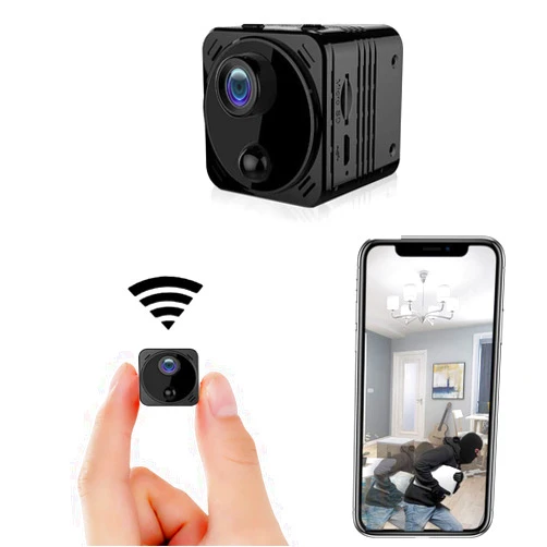 GerlWorld Mini Spy Camera WiFi Wireless Hidden Camera 4K Portable Nanny Surveillance Home Security Cam Secret Video Recorder with 3500mAh Battery, 32GB Card, Night Vision, Motion Activated for Indoor/Outdoor
