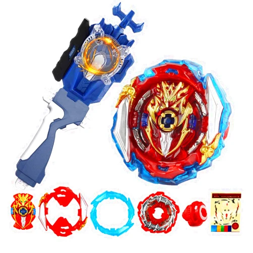 HaoKenai B-173 Infinite Achilles 1-Piece Sparking Launcher, Battle Burst Battling Tops with Launchers Set, Burst quadrive Gyros for Boys Kids Birthday Party Idea Gift