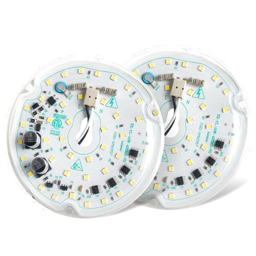 Ledytech 2-Pack 3.93'' LED Retrofit Light Kit for Ceiling Flush Light Ceiling Fan Light Replacement Panel PCB 18W 3CCT 1800LM 120V CRI90 Dimmable (2-Pack White 6000K)