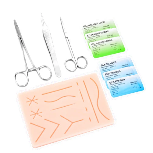 Ultrassist Suture Practice Kit for Medical and Vet Students, Starter Suture Kit Including Durable Silicone Pad, Suturing Tools, for Suture Curriculum Practice (Education Use Only)