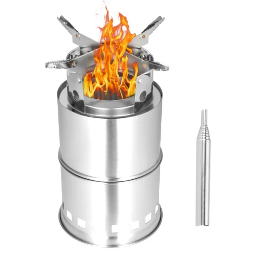 Sagafly Camping Stove Portable Wood Stove Camp Backpacking Wood Burning Stove Folding Stainless Steel for Outdoor Camping Hiking Picnic BBQ