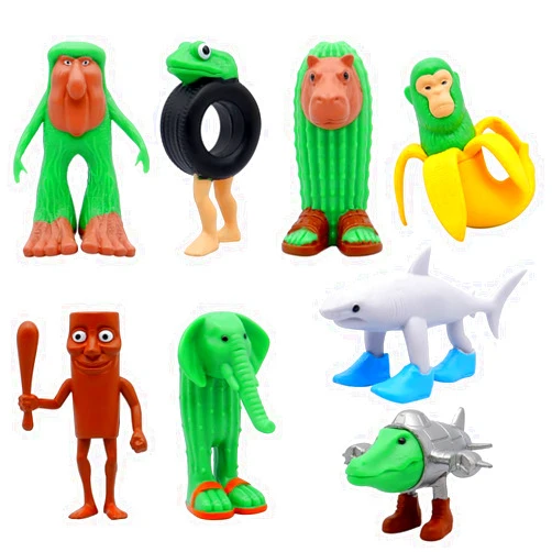 Generic 8PCS Italian Brainrot Toy Figures Animals Tralalero Tralala Figure Tung Tung Tung Sahur Figurine Bombardiro Crocodilo Animals Figurine Doll Gifts for Fans