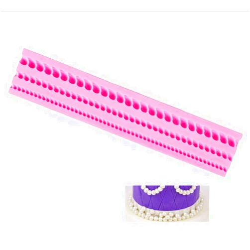 BNUOYEE Silicone String of Pearl Fondant Gum Pastry Chocolate Cake Mold Decorating DIY Tool