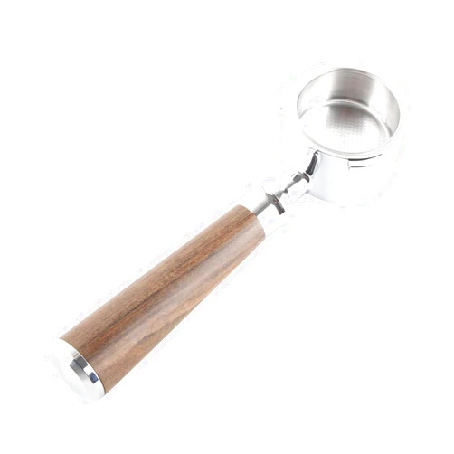 YOUTHINK 51mm Bottomless Portafilter, Bottomless Coffee Portafilter with Zinc Alloy Coffee Filter Holder and Solid Wooden Handle Replacement for ECP3420 ECP685 ECP680