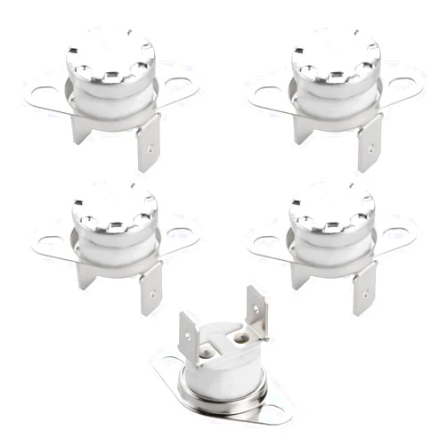 Heyiarbeit 5Pcs KSD301 Thermostat 250°C/482°F 10A Normally Closed N.C Adjust Snap Disc Temperature Switch