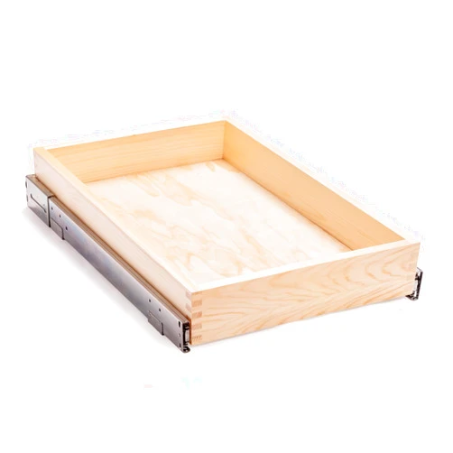 Mulush Pull Out Cabinet Drawer, 17”W x 21”D Soft Close Slide Out Wood Drawer Organizer for Kitchen, Finished, Bottom and Side Assembly (Wood Drawer Part is Width 16'')